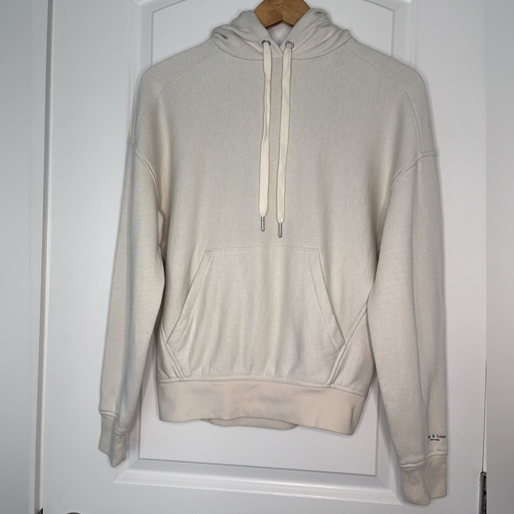 Rag & Bone terry hoodie beige/grey color. Size s